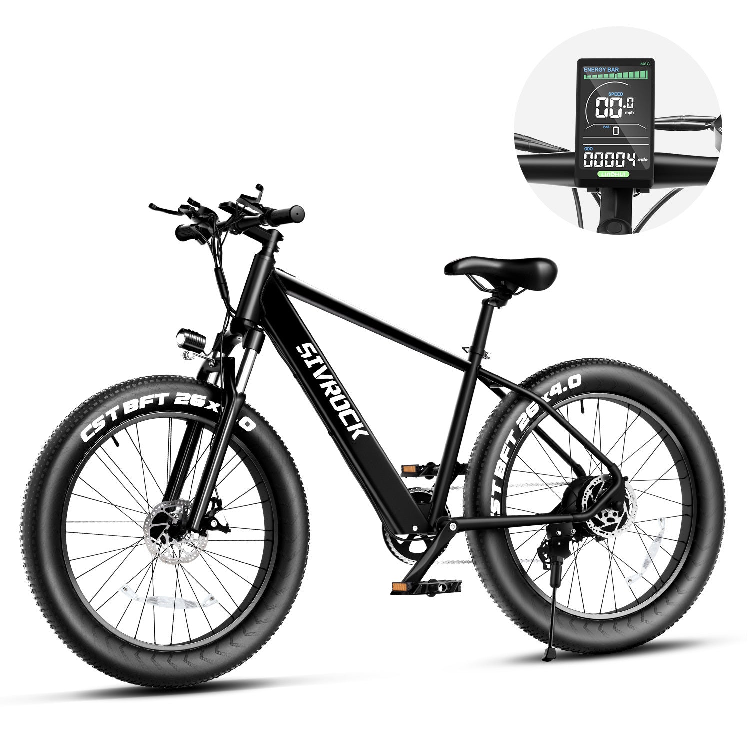 1000W Fat Tire Electric Bike for Adults – 26" x 4" Mountain eBike, 25+ MPH, 48V Battery, Off-Road & City Ride