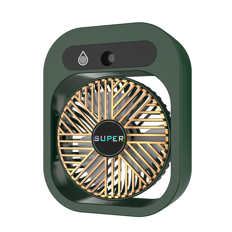2-in-1 USB Misting Fan Air Cooler with Humidifier – Portable Rechargeable Desk AC Cooling Fan for Home & Office