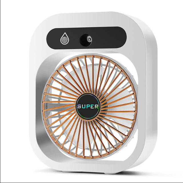 2-in-1 USB Misting Fan Air Cooler with Humidifier – Portable Rechargeable Desk AC Cooling Fan for Home & Office